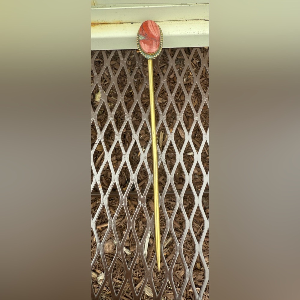 Genuine Red Jasper Hair Pin